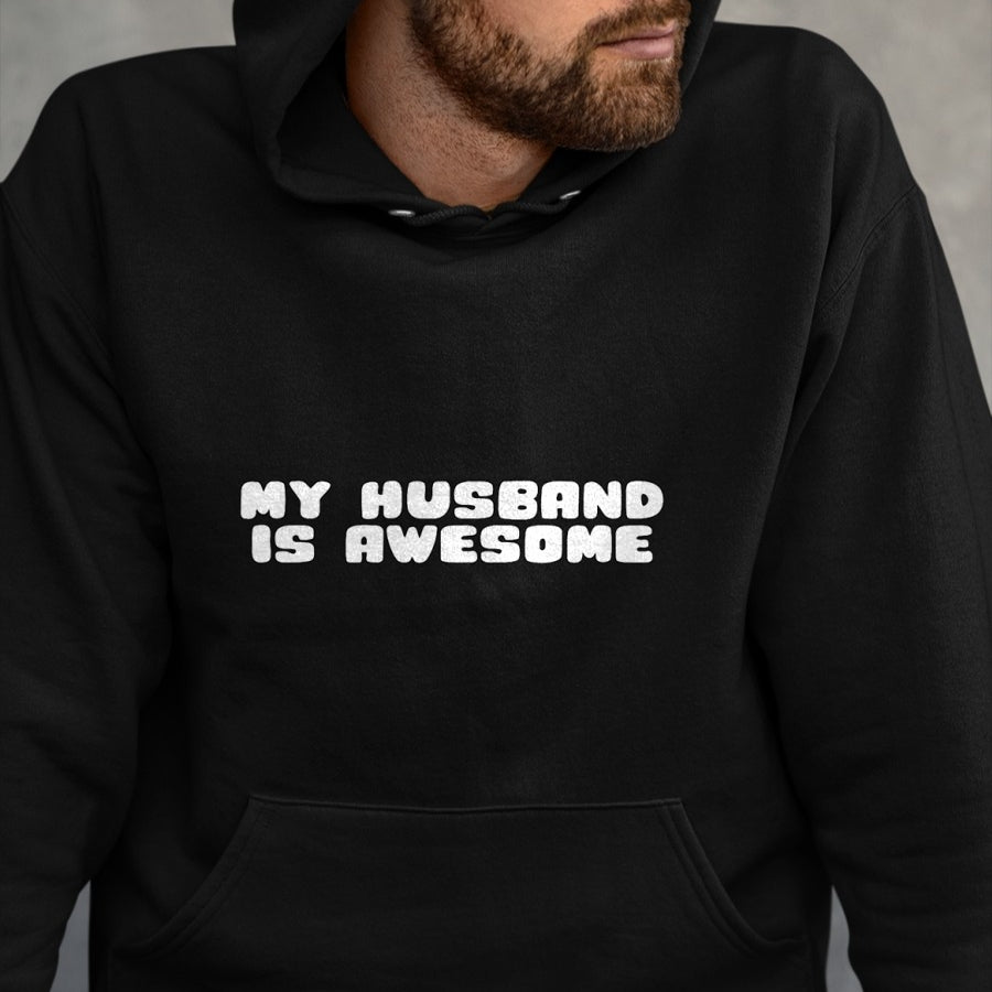 Best Wife Shirt, Wife and Husband Unisex T-Shirt/Hoodie/Sweatshirt HLT00 - Funny Couples T-Shirt My Husband Is Awesome T-Shirt (1)