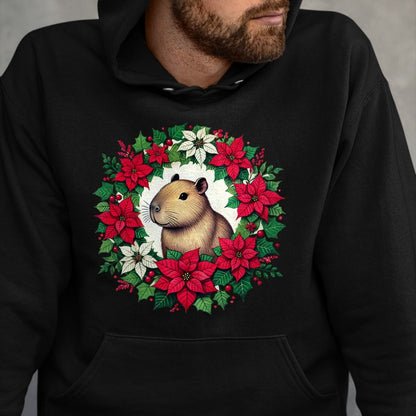 Cute Capybara Shirt, Funny Capybara UnisexT-Shirt/Hoodie/Sweatshirt HLT00 - Capybara Christmas illustration Long Sleeve T-Shirt