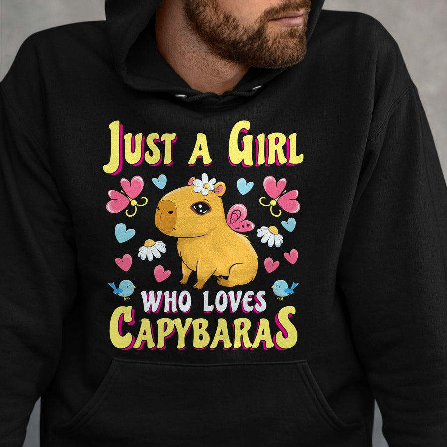Cute Capybara Shirt, Funny Capybara Unisex T-Shirt/Hoodie/Sweatshirt HLT00 - Capybaras Cute Capybara Animal Lovers Gift Capybara Girl Long Sleeve T-Shirt