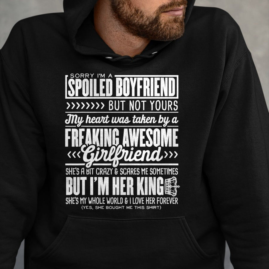 Best Wife Shirt, Wife and Husband Unisex T-Shirt/Hoodie/Sweatshirt HLT00 - Sorry I'm A Spoiled Boyfriend by Freaking Awesome Girlfriend T-Shirt (2)
