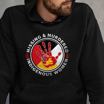 Native American T-Shirts, Vintage Native American Unisex T-Shirt/Hoodie/Sweatshirt HLT00 - MMIW Missing & Murdered Indigenous Women Red Hand