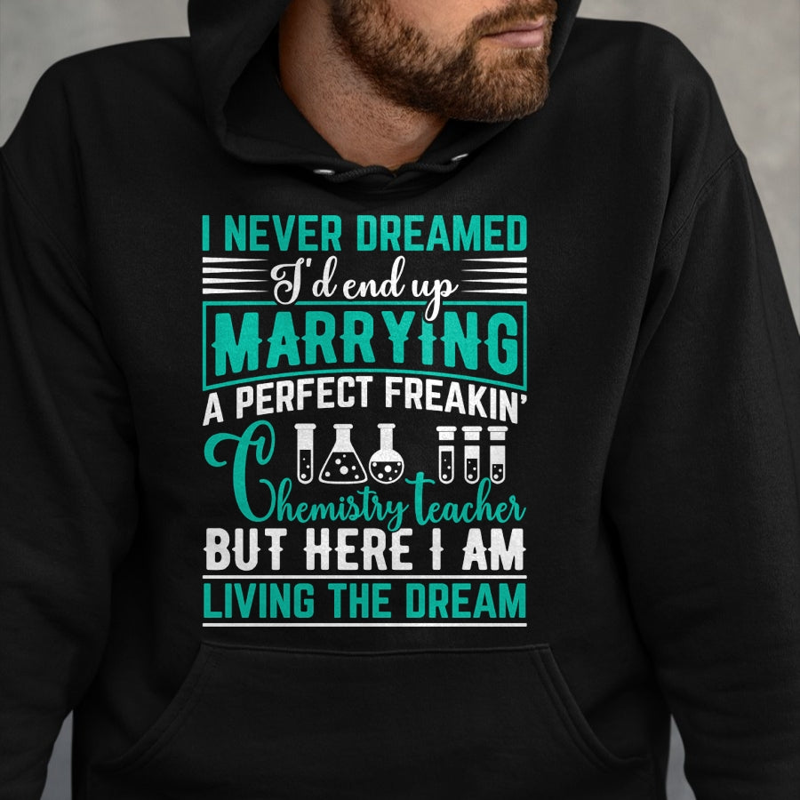 Best Wife Shirt, Wife and Husband Unisex T-Shirt/Hoodie/Sweatshirt HLT00 - Chemistry teacher husband gifts from perfect awesome wife Long Sleeve T-Shirt