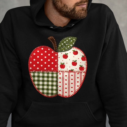 Best Teacher Shirt, Funny Teacher UnisexT-Shirt/Hoodie/Sweatshirt HLT00 - Apple Gingham Polka Dot Teacher Classroom Back to School T-Shirt