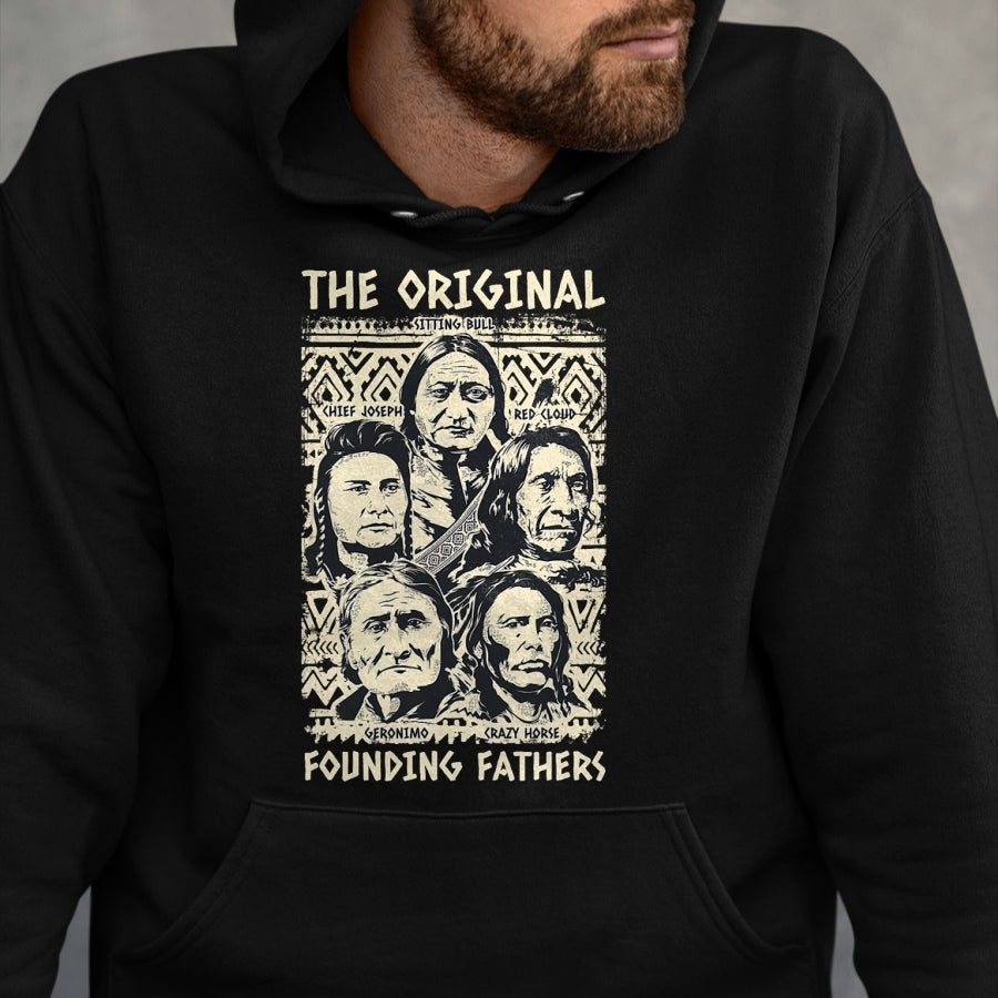 Native American T-Shirts, Vintage Native American Unisex T-Shirt/Hoodie/Sweatshirt HLT00 - Original Founding Fathers Native American Tribe