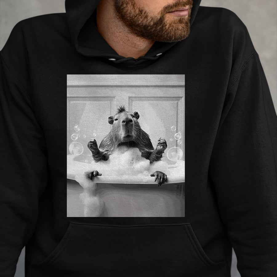 Cute Capybara Shirt, Funny Capybara Unisex T-Shirt/Hoodie/Sweatshirt HLT00 - Funny Graphic Capybara Long Sleeve T-Shirt (15)