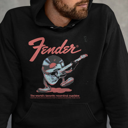 Guitar Lover Shirt, Funny Guitar UnisexT-Shirt/Hoodie/Sweatshirt HLT00 - Fender Record Playing Guitar Centered T-Shirt