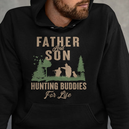 Best Wife Shirt, Wife and Husband Unisex T-Shirt/Hoodie/Sweatshirt HLT00 - Father and Son Hunting Buddies For Life Hunter Husband Dad T-Shirt