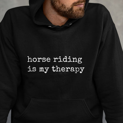 Best Horse Lover Shirt , Funny Horse UnisexT-Shirt/Hoodie/Sweatshirt HLT00 - Horse Riding is My Therapy, Horseback Riding Gifts Women Men T-Shirt (Copy)