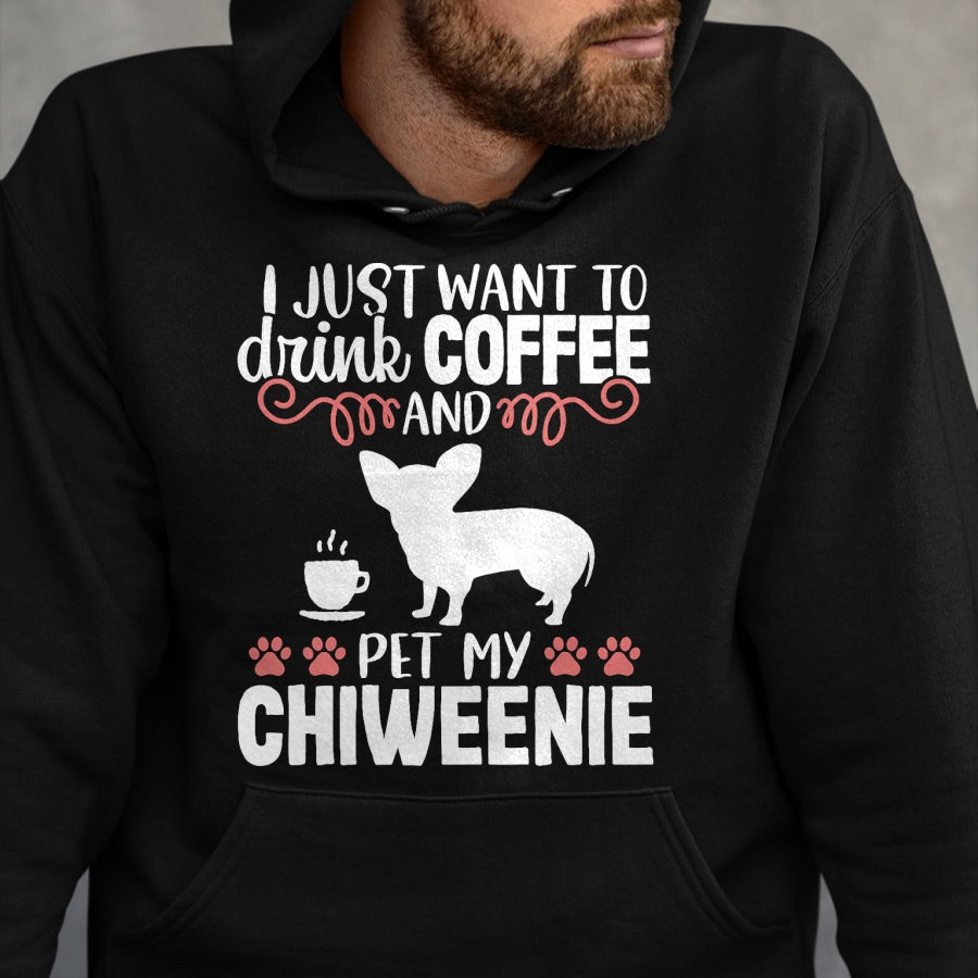 Dog Love Shirt, Dog Lover Gift T-Shirt/Hoodie/Sweatshirt HLT00 - Coffee Funny Cute Dog Owner Lover Chiweenie Dog Mom T-Shirt Vintage Retro T-Shirt (Copy)