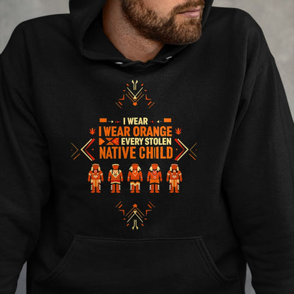 Native American T-Shirts, Vintage Native American Unisex T-Shirt/Hoodie/Sweatshirt HLT00 - I Wear Orange For Every American Native Child