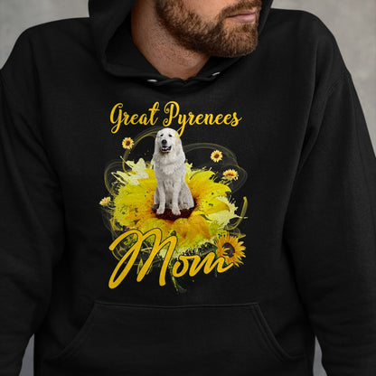 Dog Love Shirt, Dog Lover Gift T-Shirt/Hoodie/Sweatshirt HLT00 - Sunflower Great Pyrenees Mom Dog Lover Mother_s T-Shirt