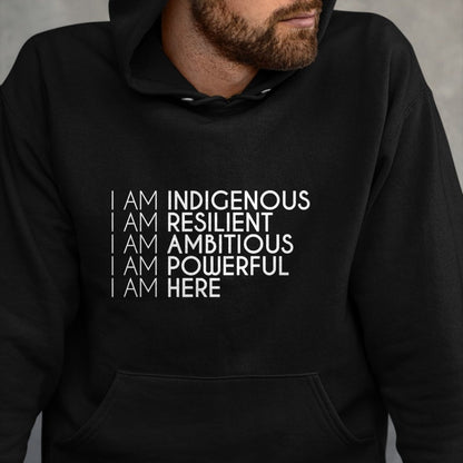 Native American T-Shirts, Vintage Native American Unisex T-Shirt/Hoodie/Sweatshirt HLT00 - Resilient Ambitious Powerful Here Native American Indigenous