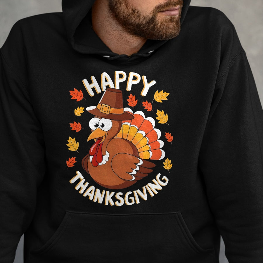 Best Thanksgiving Family Shirt , Funny Thanksgiving UnisexT-Shirt/Hoodie/Sweatshirt HLT00 - Happy Thanksgiving Funny Turkey Family Dinner Thanksgiving T-Shirt, Men, Black, 3X-Large