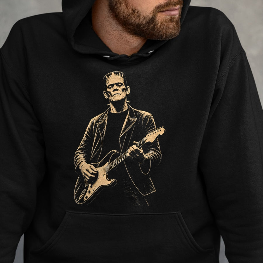 Guitar Lover Shirt, Funny Guitar UnisexT-Shirt/Hoodie/Sweatshirt HLT00 - Vintage Frankenstein Playing Guitar Halloween Frankenstein T-Shirt