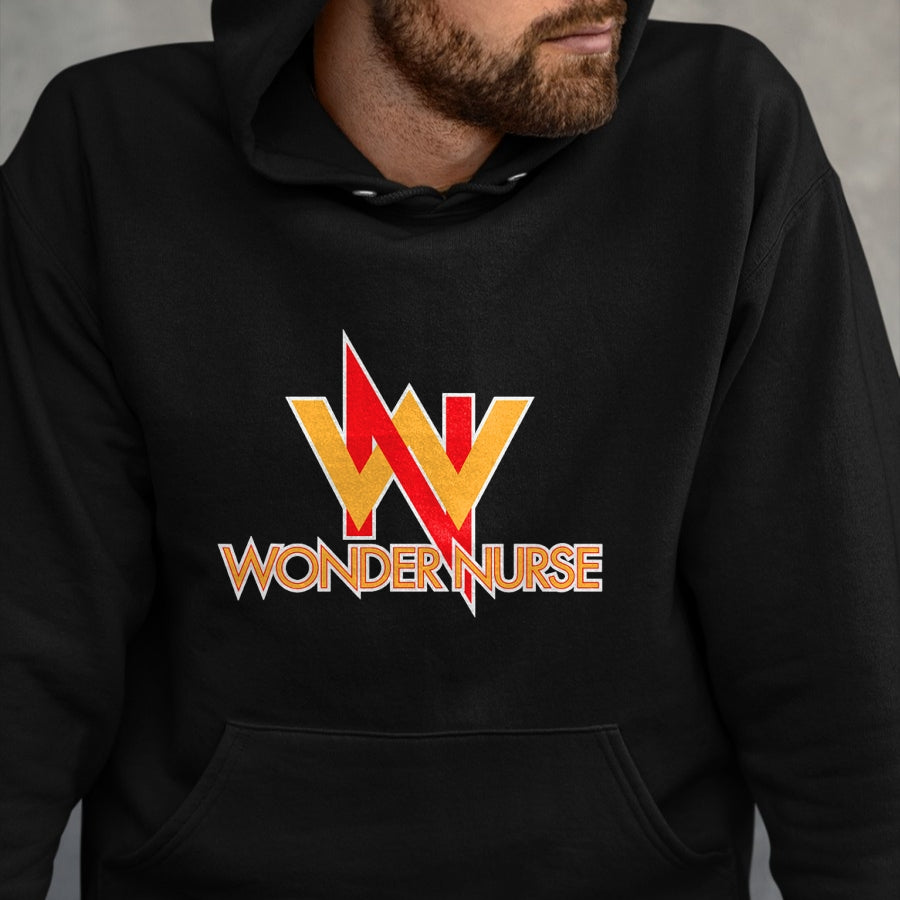 Funny Nurse Shirt, Nurse Unisex T-Shirt/Hoodie/Sweatshirt HLT00 - Wonder Nurse Superhero Costume for RN LPN Nursing Student T-Shirt