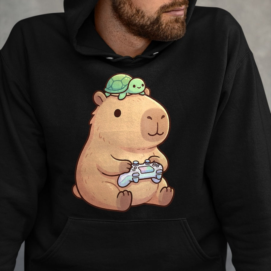 Cute Capybara Shirt, Funny Capybara Unisex T-Shirt/Hoodie/Sweatshirt HLT00 - Cute Capybara Anime Gamer Turtle Funny Graphic Kawaii T-Shirt