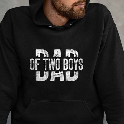Gift for Dad Shirt, Funny Dad Unisex T-Shirt/Hoodie/Sweatshirt HLT00 – Dad of Two Boys Gifts Daddy of 2 Sons Father_s Day T-Shirt