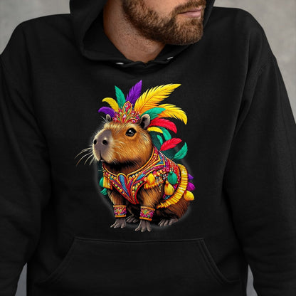 Cute Capybara Shirt, Funny Capybara Unisex T-Shirt/Hoodie/Sweatshirt HLT00 - Funny Capybara Carnival Dress Brazil Heritage Latina T-Shirt