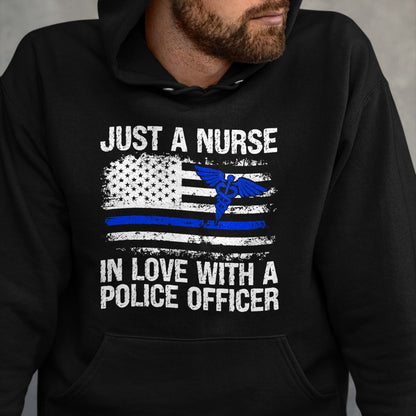 Funny Nurse Shirt, Nurse Unisex T-Shirt/Hoodie/Sweatshirt HLT00 - Nurse In Love Police Officer Wife Nurse Police Wife Nurse T-Shirt