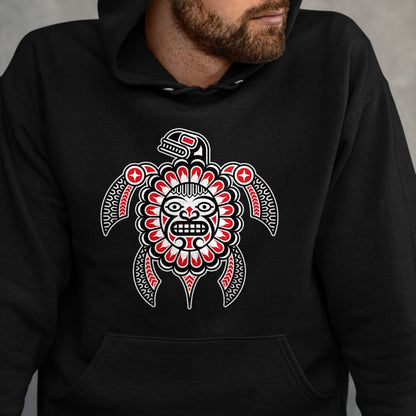 Native American T-Shirts, Vintage Native American Unisex T-Shirt/Hoodie/Sweatshirt HLT00 - Haida Turtle American Indian Native America Indigenous
