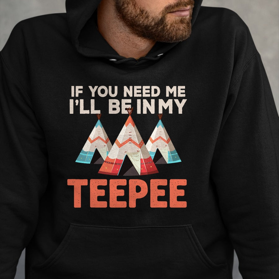 Native American T-Shirts, Vintage Native American Unisex T-Shirt/Hoodie/Sweatshirt HLT00 - Vintage Native American Teepee Indian