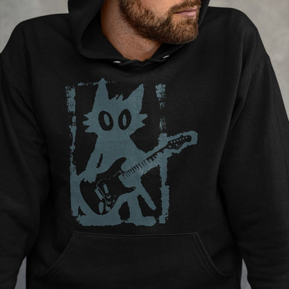 Guitar Lover Shirt, Funny Guitar UnisexT-Shirt/Hoodie/Sweatshirt HLT00 - Cat Playing Guitar Rock Star Rock and Roll Men Women Kids T-Shirt (1)