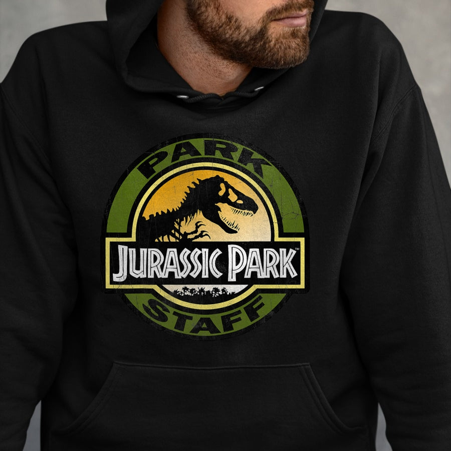 Best Dinosaur Lover Shirt, Funny Dinosaur UnisexT-Shirt/Hoodie/Sweatshirt HLT00 - Jurassic Park Staff Retro Distressed Logo Graphic T-Shirt T-Shirt
