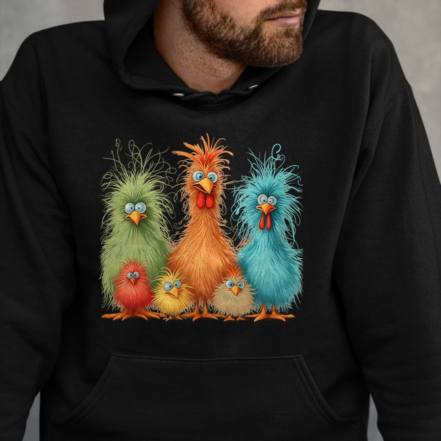 Best Thanksgiving Family Shirt , Funny Thanksgiving UnisexT-Shirt/Hoodie/Sweatshirt HLT00 - Retro Eagerlys Colorful Funny Chicken Art, for Men Women Kid T-Shirt