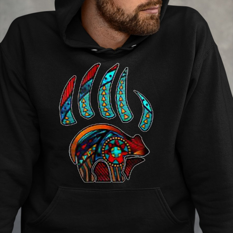 Native American T-Shirts, Vintage Native American Unisex T-Shirt/Hoodie/Sweatshirt HLT00 - Native American Bear Claw