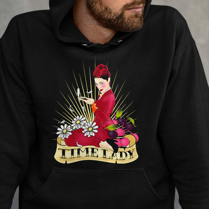 Best Doctor Shirt, Funny Doctor UnisexT-Shirt/Hoodie/Sweatshirt HLT00 - Doctor Who Rockabilly Missy Time Lady Vintage TimeTravel Fan T-Shirt - Women_s Unisex-Adults Black C