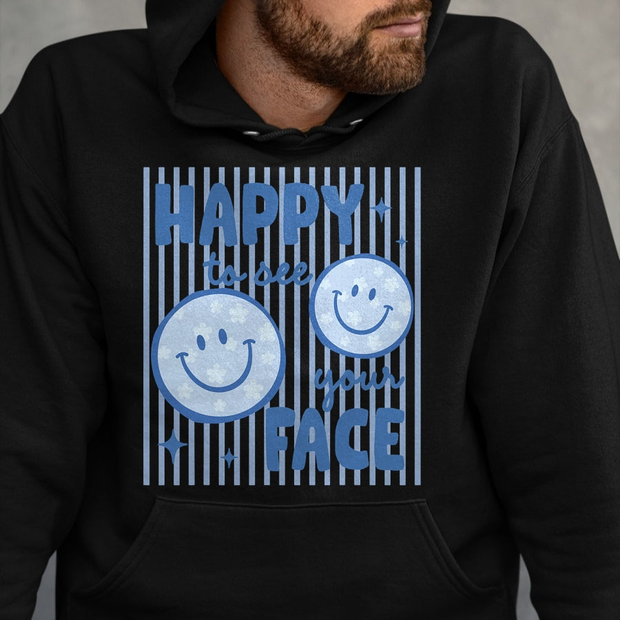 Best Teacher Shirt, Funny Teacher UnisexT-Shirt/Hoodie/Sweatshirt HLT00 - Happy to See Your Face Smile Face Teacher Kid Back to School T-Shirt