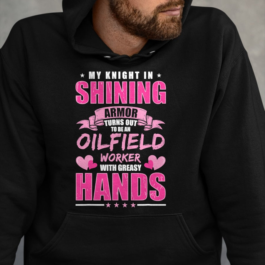 Best Wife Shirt, Wife and Husband Unisex T-Shirt/Hoodie/Sweatshirt HLT00 - Oilfeild Oilfield Girlfriend Spoiled Oilfield Wife T-Shirt