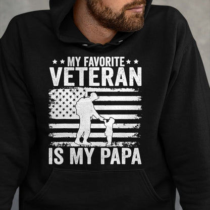 Proud Veteran Shirt, Funny Veteran UnisexT-Shirt/Hoodie/Sweatshirt HLT00 - Veterans Day Military My Favorite Veteran Is My Papa Kids T-Shirt