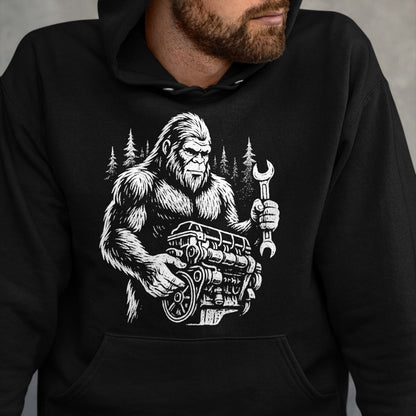 Best Mechanic Life Shirt, Funny Mechanic UnisexT-Shirt/Hoodie/Sweatshirt HLT00 - Funny Mechanic Bigfoot Sasquatch Engine Car Repair T-Shirt