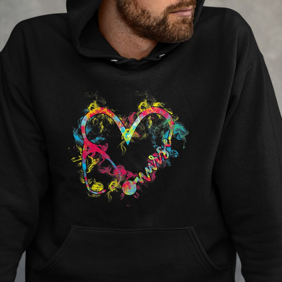 Funny Nurse Shirt, Nurse Unisex T-Shirt/Hoodie/Sweatshirt HLT00 - Nurse 365 Nurse Flaming Heart T-Shirt