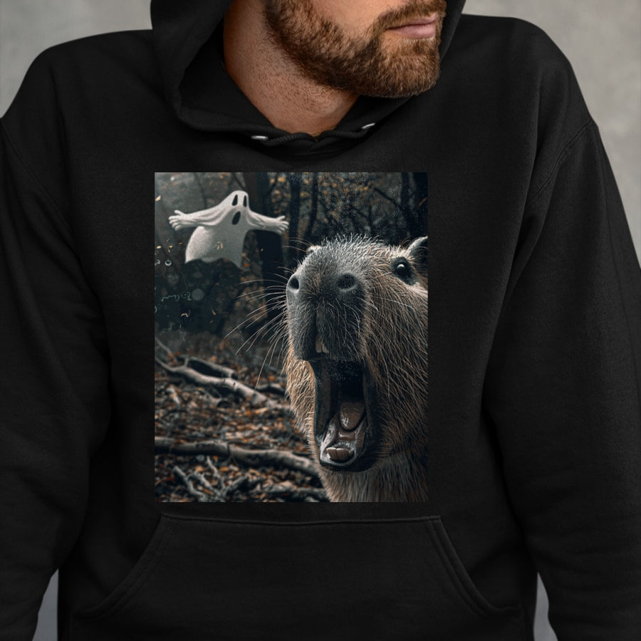 Cute Capybara Shirt, Funny Capybara Unisex T-Shirt/Hoodie/Sweatshirt HLT00 - Funny Graphic Capybara Long Sleeve T-Shirt (7)