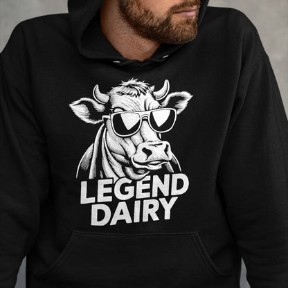 Best Farmer Life Shirt, Funny Farmer UnisexT-Shirt/Hoodie/Sweatshirt HLT00 - Legend Dairy Funny Farm Animal Cow Sunglass Farmer Farming T-Shirt