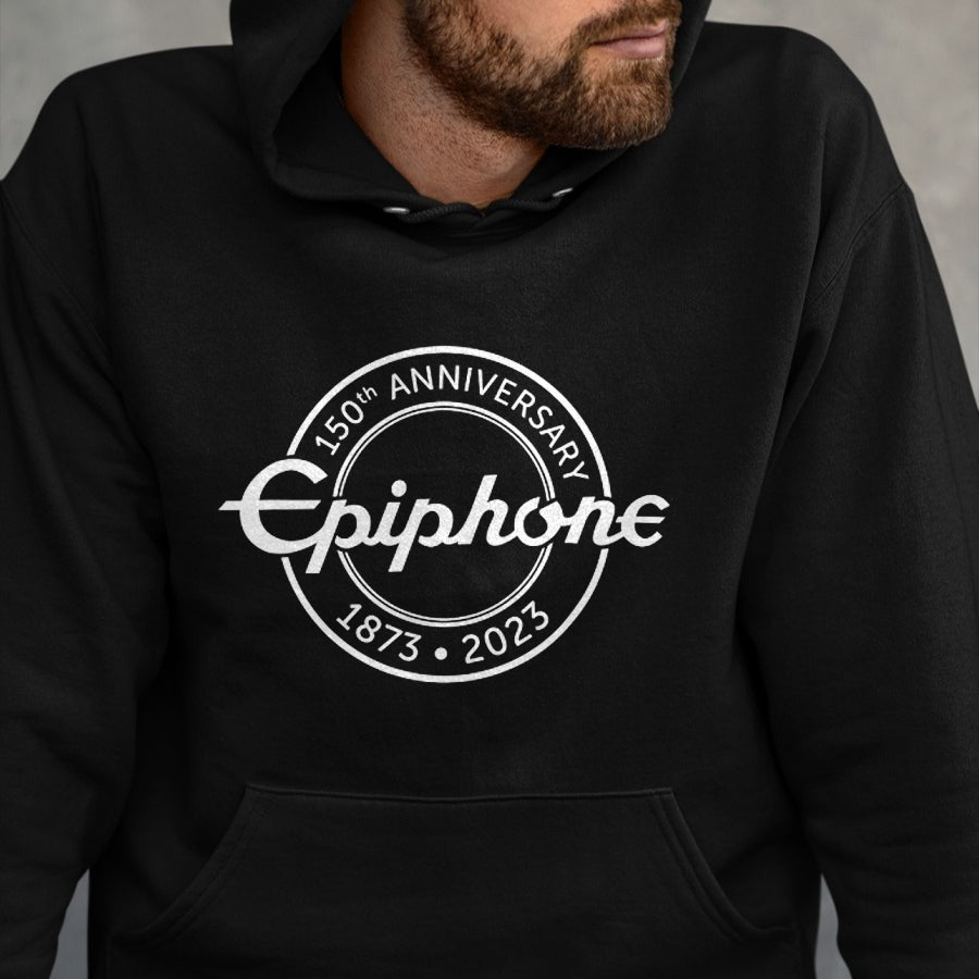 Guitar Lover Shirt, Funny Guitar UnisexT-Shirt/Hoodie/Sweatshirt HLT00 - Epiphone 150th Anniversary T-Shirt - Guitar Apparel - Unisex-Adults, Unisex-Kids - Black - Small - S