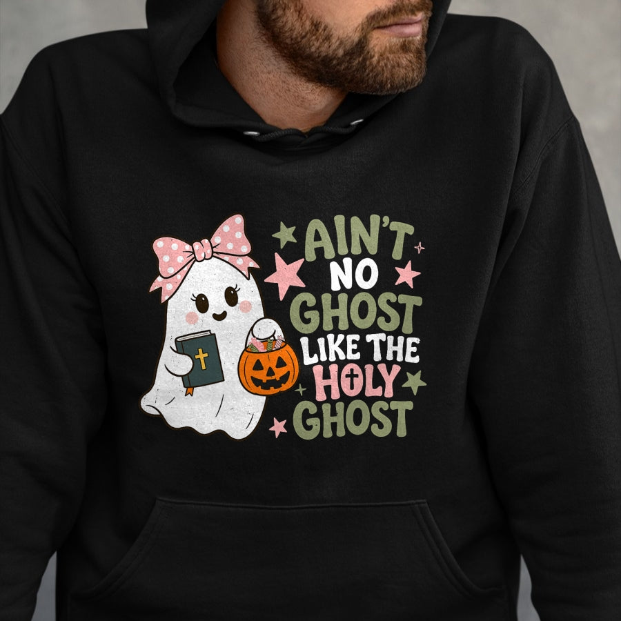 Best Teacher Shirt, Funny Teacher UnisexT-Shirt/Hoodie/Sweatshirt HLT00 - Ain't No Ghost Like The Holy Ghost Spooky Teacher Halloween T-Shirt