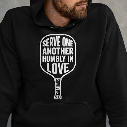 Funny Pickleball Shirt, Pickleball Lover Unisex T-Shirt/Hoodie/Sweatshirt HLT00 - Christian Pickleball Paddle with Galatians 513 T-Shirt