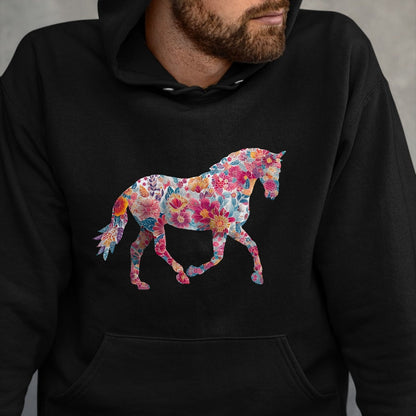 Best Horse Lover Shirt , Funny Horse UnisexT-Shirt/Hoodie/Sweatshirt HLT00 - Horse Flower Equestrian Riding Floral Pattern Graphic T-Shirt