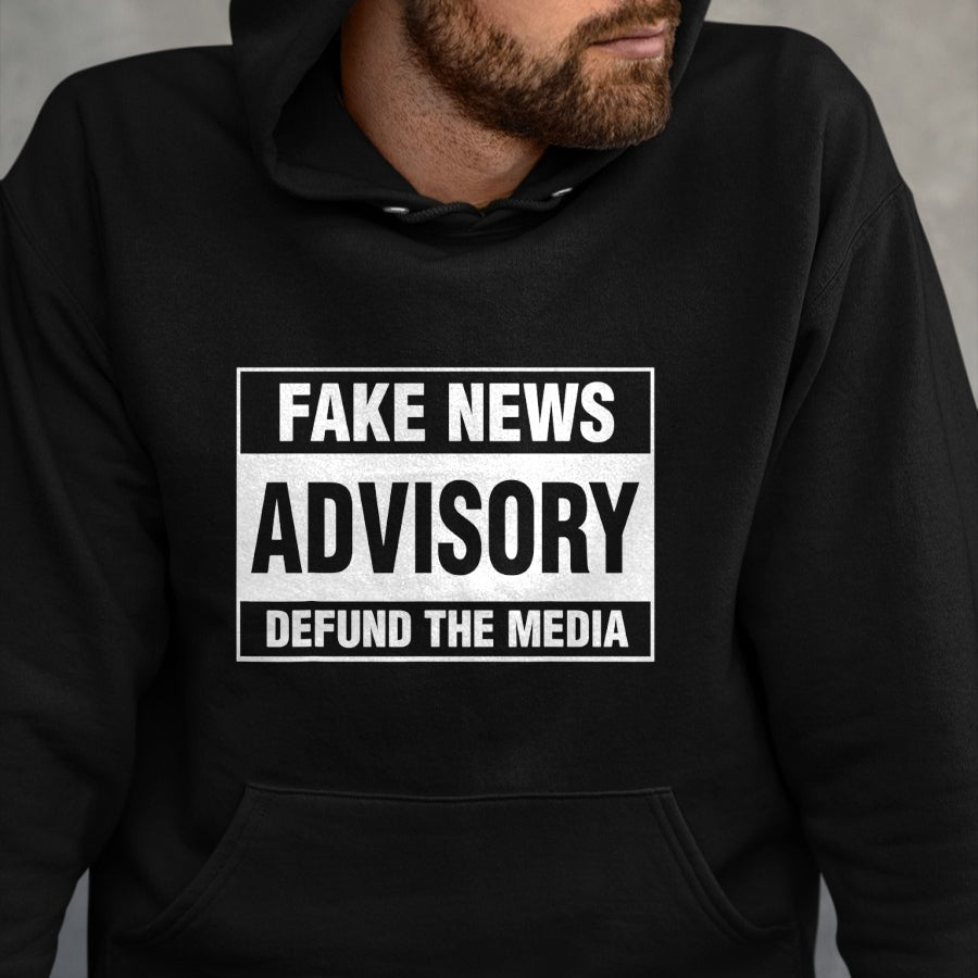 Gift for Dad Shirt, Funny Dad Unisex T-Shirt/Hoodie/Sweatshirt HLT00 – Fake News Advisory Defund The Media Gift T-Shirt