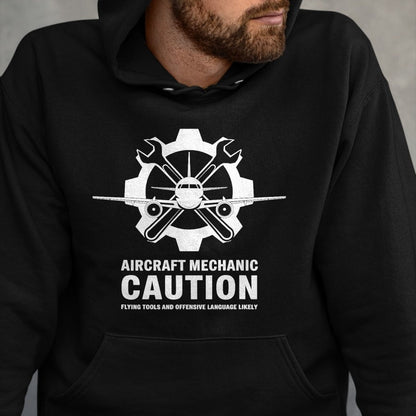 Best Mechanic Life Shirt, Funny Mechanic UnisexT-Shirt/Hoodie/Sweatshirt HLT00 - Aviation Technician, Aircraft Mechanic Caution Flying Tools T-Shirt
