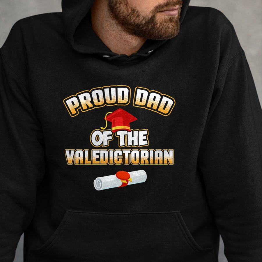 Gift for Dad Shirt, Funny Dad Unisex T-Shirt/Hoodie/Sweatshirt HLT00 – Dad Of Valedictorian 2019 School Graduation Proud Father T-Shirt
