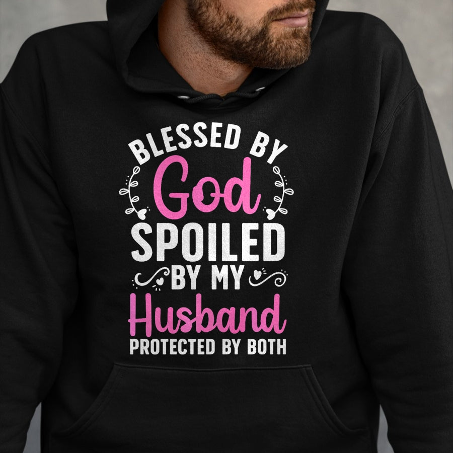 Best Wife Shirt, Wife and Husband Unisex T-Shirt/Hoodie/Sweatshirt HLT00 - Gift for wife T shirt, spoiled wife   Funny Spoiled Wife Art For Women Girls Husband Spoiled Wife Pr (2)