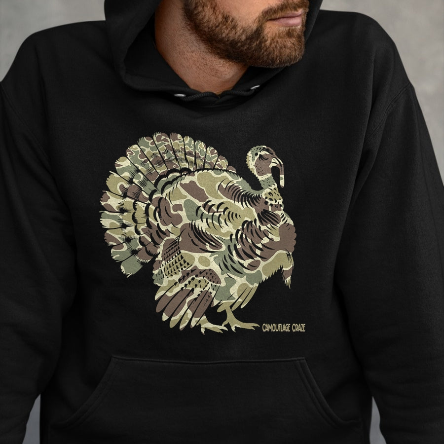 Funny Hunting Shirt, Gift For Hunting Lover Unisex T-Shirt/Hoodie/Sweatshirt HLT00 - Wild Turkey Camouflage Camo Turkey Hunting Camo Hunter T-Shirt