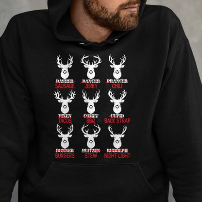 Funny Hunting Shirt, Gift For Hunting Lover Unisex T-Shirt/Hoodie/Sweatshirt HLT00 - Deer Hunting Gift Hunter of All Santa_s Reindeer T-Shirt