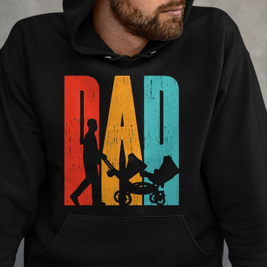 Gift for Dad Shirt, Funny Dad Unisex T-Shirt/Hoodie/Sweatshirt HLT00 – Mens Proud Father of Twins Dad of Twins Identical or Fraternal T-Shirt