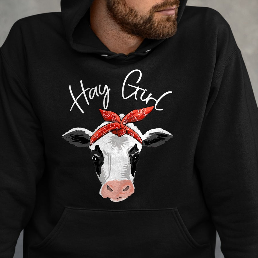 Best Farmer Life Shirt, Funny Farmer UnisexT-Shirt/Hoodie/Sweatshirt HLT00 - Hay Girl Farmer Funny Cattle Cow Farm Lovers Gift Women Kids T-Shirt Small