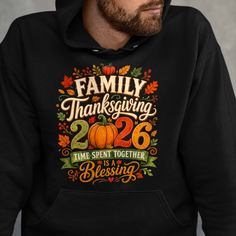 Best Thanksgiving Family Shirt , Funny Thanksgiving UnisexT-Shirt/Hoodie/Sweatshirt HLT00 - Family Thanksgiving Squad 2026 Matching Family Thanksgiving T-Shirt